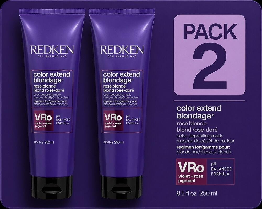 Redken Color Extend Blondage Rose Blonde Hair Mask, 8.5 oz, 2 Pack